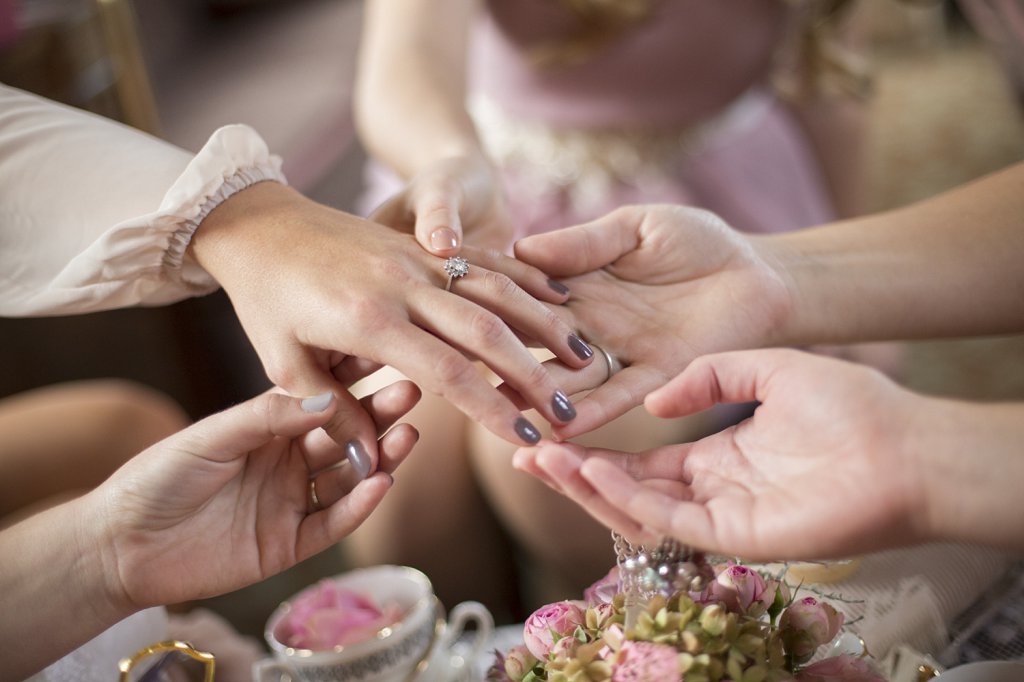 Photo presentation of engagement ring